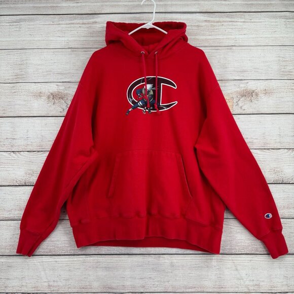Champion x Naruto Kakashi‎ Reverse Wave Hoodie Adult Size XL Red Y2K - Picture 1 of 12
